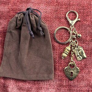 New GOLD FACE and LOCK Bag Charm 🎭🔒
